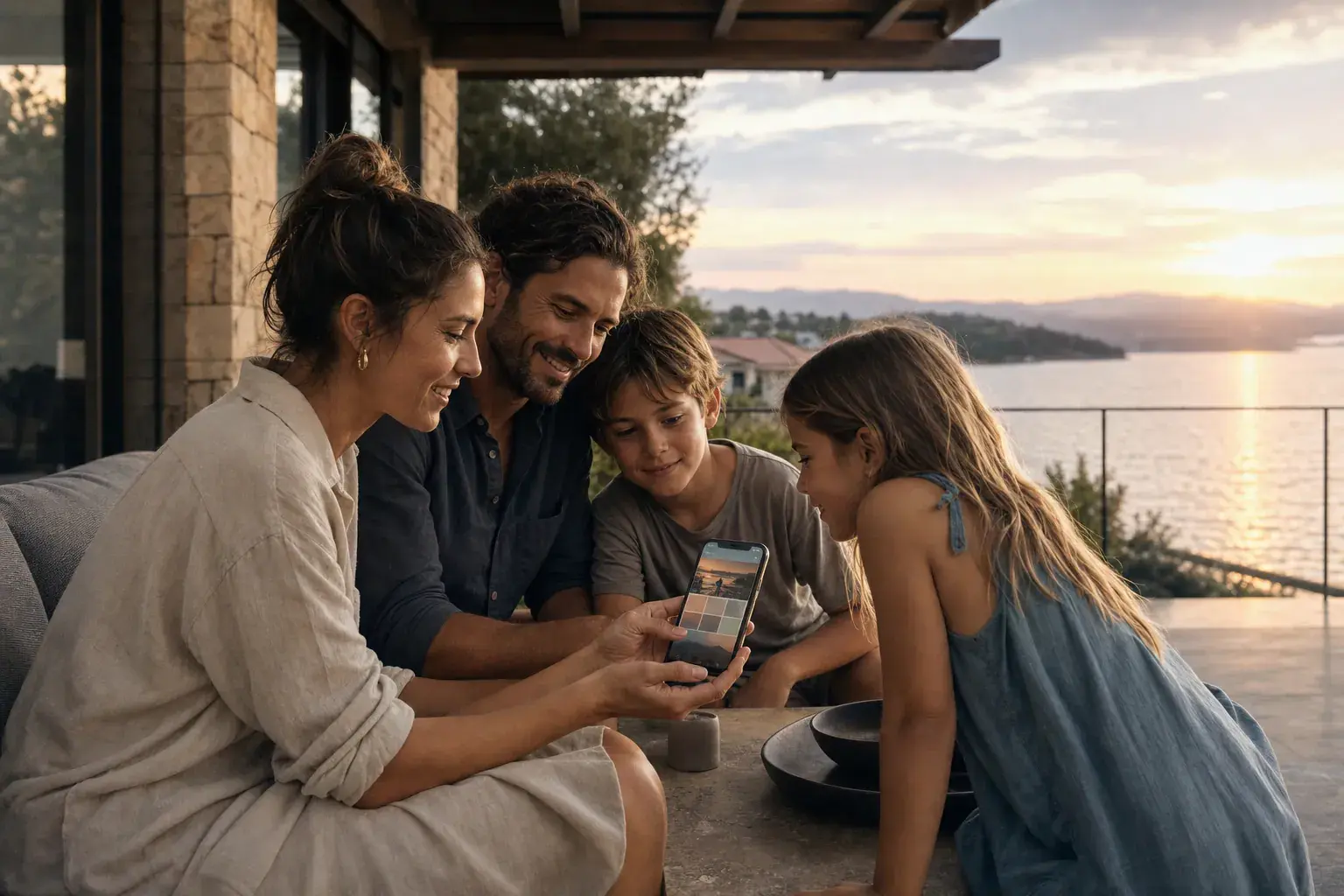 A vacation-rental guest opening a digital journal on a phone